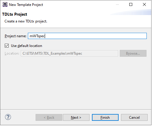 Creating a new template TDL project